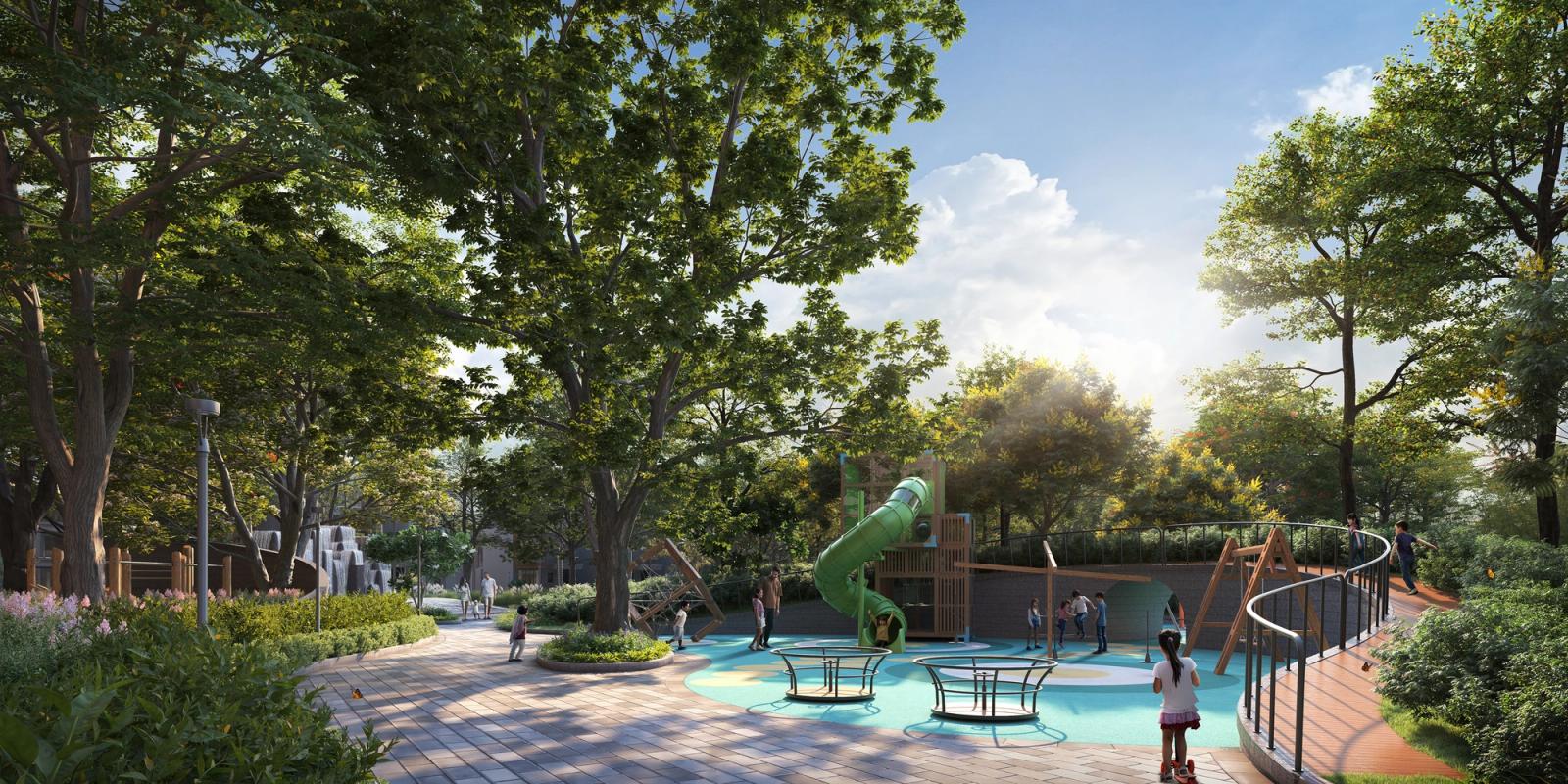 Outdoor kids play area at Vinayak 21 Acres